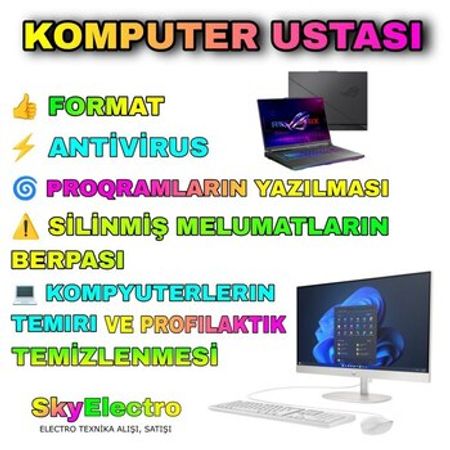 Kompüter PC və noutbuk ustası – Texnika təmiri – ucuztap.az
