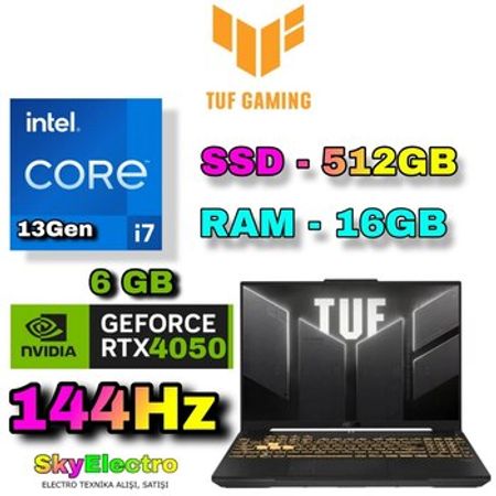 Noutbuk Asus TUF F15 FX507 I7 RTX 4050 6 GB Gaming – Noutbuklar və Netbuklar – ucuztap.az