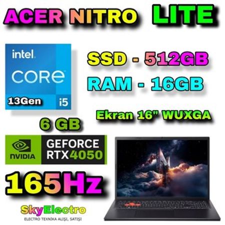 Acer NITRO LITE NL16 RTX 4050 6 GB Gaming – Noutbuklar və Netbuklar – ucuztap.az
