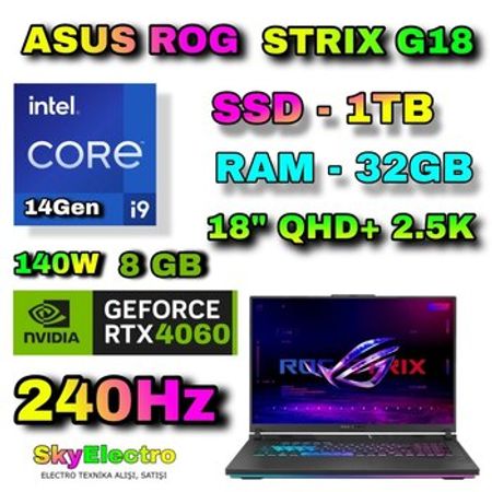 Asus ROG STRIX G18 G814JVR RTX 4060 8 GB Gaming – Noutbuklar və Netbuklar – ucuztap.az