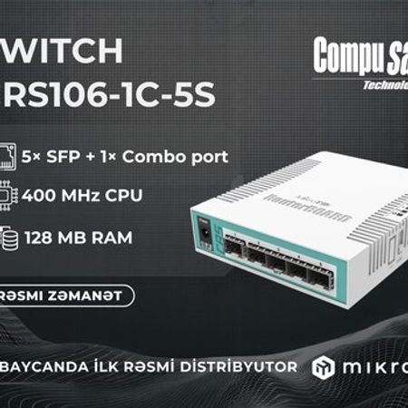 Switch MikroTik CRS106-1C-5S – Bakı – ucuztap.az