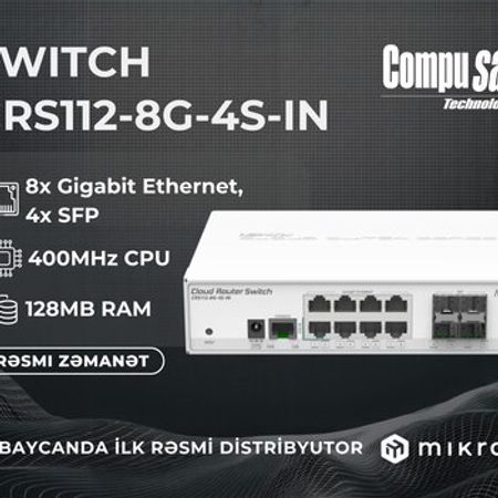 Switch MikroTik CRS112-8G-4S-IN – Bakı – ucuztap.az