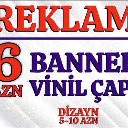 Reklam, vinil və banner çapı xidməti – Reklam və dizayn – ucuztap.az