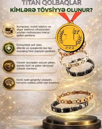 Titan Maqnit Müalicəvi Qolbaqlar-Təziq Ürək-Qan-Damar Zob Yuxu Beyin – Bakı – ucuztap.az