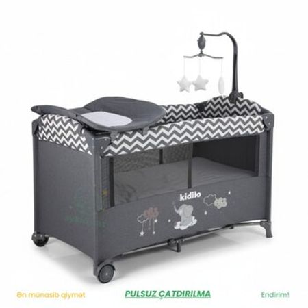 Kidilo Portable Bed – Çoxfunksiyalı körpə yatağı – Uşaq mebeli – ucuztap.az