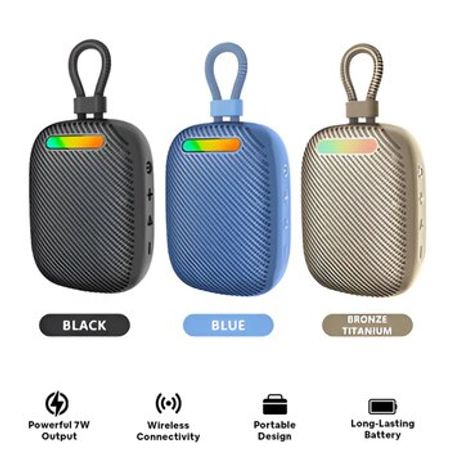 Promate Wireless Speaker CrystalSound 7W High-Definition Tingz IPX6 Black / Blue / Titanium – Audio və vid… – ucuztap.az