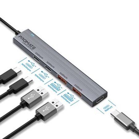 (Çevirici) Promate Multi-Port 10Gbps USB-C Data Hub LiteHub-Pro – Kompüter aksesuarları – ucuztap.az