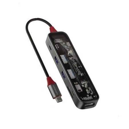 Çevirici Promate 7-in-1 Multiport Slim USB-C Hub TRANSHUB-LITE – Kompüter aksesuarları – ucuztap.az