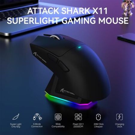 Mouse Attack Shark X11 Black – Bakı – ucuztap.az