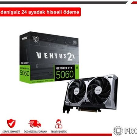MSI Graphic card GeForce RTX 5060 8GB GDDR7 VENTUS 2X OC – Masaüstü kompüterlər – ucuztap.az