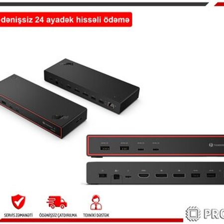 Dok - stansiya Lenovo ThinkPad Thunderbolt 4 Smart Dock Gen2 7500 - EU/INA/VIE/ROK 40BE0135EU – Şəbəkə ava… – ucuztap.az