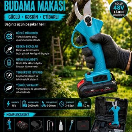 Akkumulyatorlu budama qayçısı 48V Li-Ion – Bağ və bostan – ucuztap.az