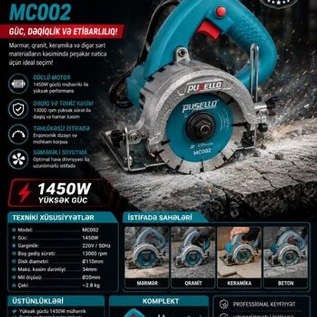 Mərmər və kafel kəsən PUSELLO MC002 – Təmir və tikinti – ucuztap.az