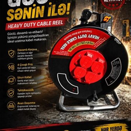 HEAVY DUTY KABEL MAKARASI – Gücü hər yerə apar – Təmir və tikinti – ucuztap.az