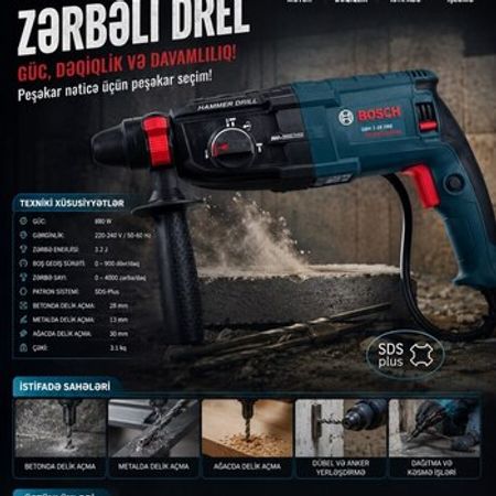 Perforator BOSCH GBH 2-28 DRE – Bakı – ucuztap.az
