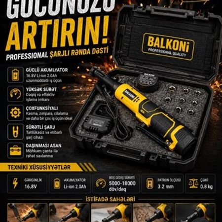 Şarjlı düz rəndə BALKONI – Bakı – ucuztap.az