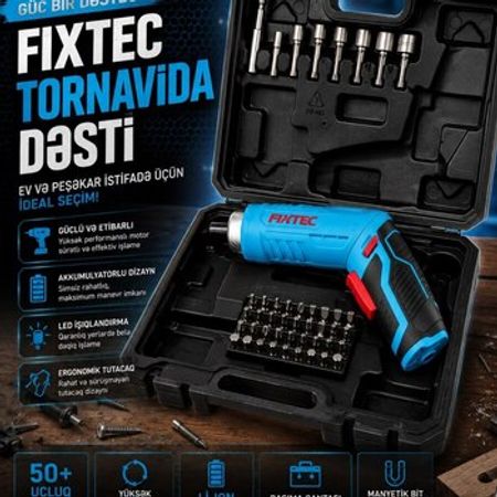 FIXTEC akkumulyatorlu elektrik tornavidası dəsti – Bakı – ucuztap.az