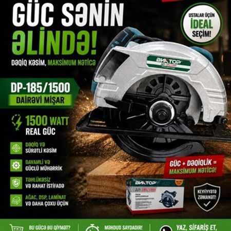 Dairəvi mişar VIKTOR DP-185/1500 – Təmir və tikinti – ucuztap.az