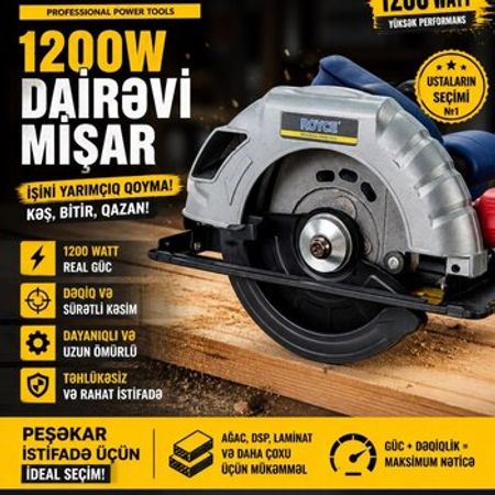 ROYCE 1200W dairəvi mişar – Təmir və tikinti – ucuztap.az