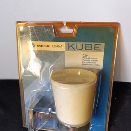 Hamam üçün stəkan tutacağı xrom/keramika - Metaform KUBE 029 – Bakı – ucuztap.az