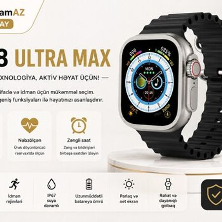 Ağıllı saat ZW8 Ultra max – Saatlar – ucuztap.az