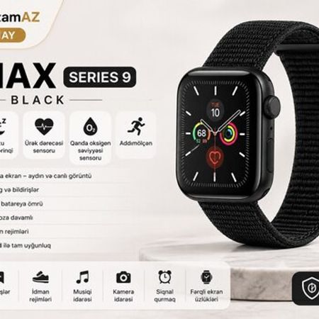 Ağıllı saat IPMAX Series 9 Black – Saatlar – ucuztap.az