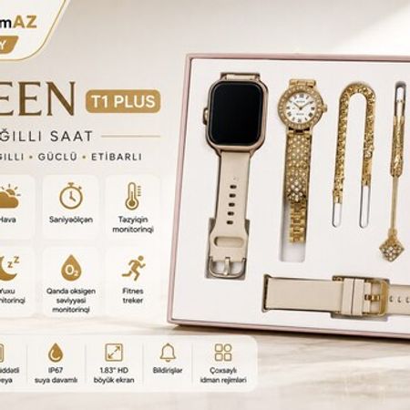 Ağıllı saat Queen T1 Plus Gold – Saatlar – ucuztap.az