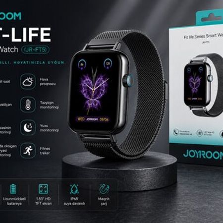 Smart saat Joyroom Fit-Life Black JR-FT5 – Saatlar – ucuztap.az