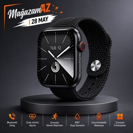 HK19 Pro Plus Black Smart Saat – Saatlar – ucuztap.az
