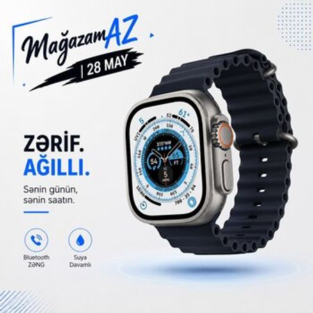 JS8 Pro Max Black Smart Saat – Saatlar – ucuztap.az