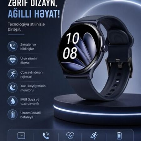 Haylou Solar Lite Watch Blue Smart Saat – AMOLED Dizayn və IP68 – Saatlar – ucuztap.az