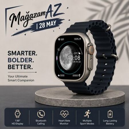 Smart saat HK9 Ultra 2 Black – Saatlar – ucuztap.az
