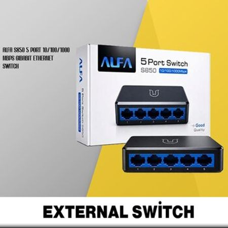 5 Port Alfa S850 Gibabit 1000Mbps Ethernet Switch – Bakı – ucuztap.az