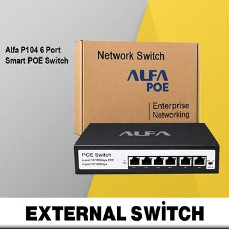 6 Port Alfa P104 Smart POE Switch – Bakı – ucuztap.az
