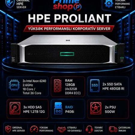 Server HPE DL380 Gen10 8SFF – Şəbəkə avadanlıqları – ucuztap.az