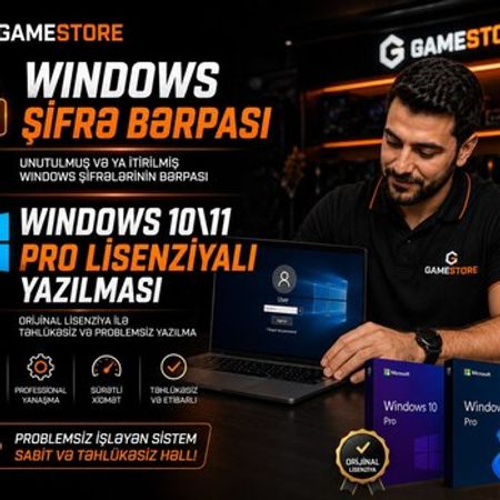 Windows şifrə bərpası və lisenziyalı windows yazılması – Bakı – ucuztap.az