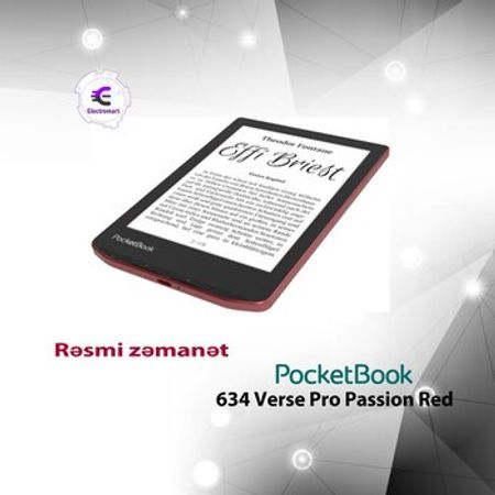 Elektron kitab PocketBook 634 Verse Pro Passion Red (PB634-3-WW) – Planşet və elektron kitablar – ucuztap.az