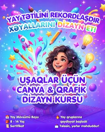 Uşaqlar Üçün Canva Qrafik Dizayn Kursu – Bakı – ucuztap.az