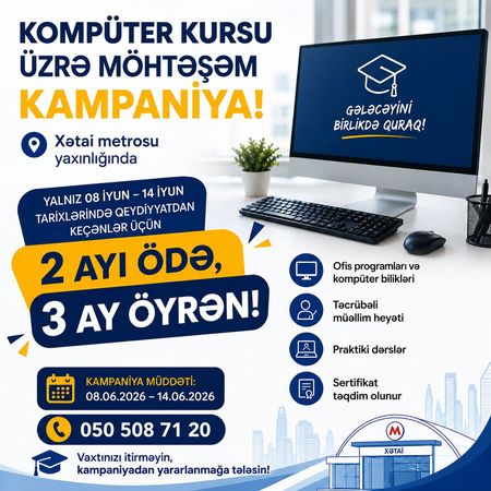 Kampaniya ofis proqramları kursu – Bakı – ucuztap.az