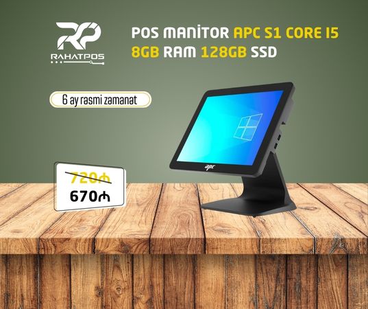Pos monitor APC S1 CORE I5 8GB RAM 128GB – Bakı – ucuztap.az