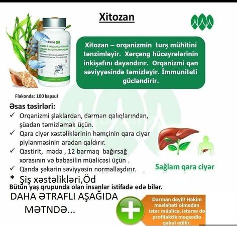 Xitozan -Mədə Bağırsaq Mədəaltı Vəz Ağ-Qara Ciyər Varikoz Şiş – Sağlamlıq və gözəllik – ucuztap.az