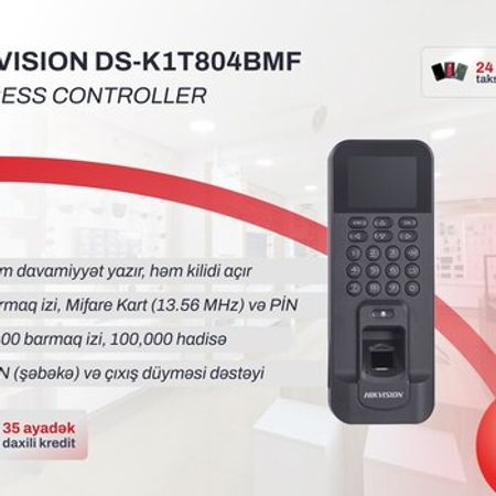 Biometrik girişə nəzarət terminalı Hikvision DS-K1T804BMF – Bakı – ucuztap.az