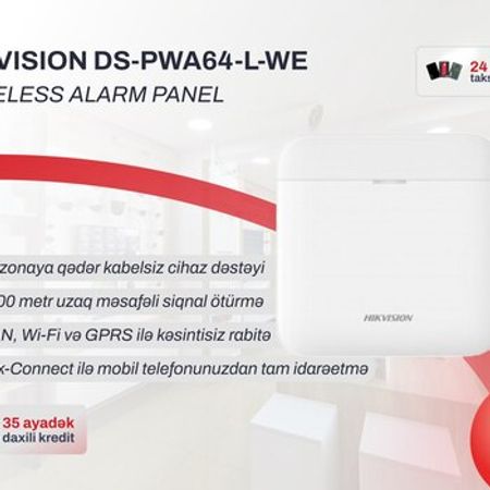 Simsiz siqnalizasiya paneli Hikvision DS-PWA64-L-WE AX PRO – Bakı – ucuztap.az