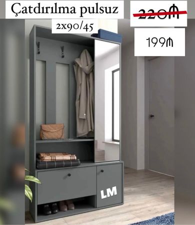 Dolab, Ağac, Boz – Mebel və interyer – ucuztap.az