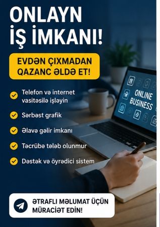 Xanımlar üçün iş imkani – Bakı – ucuztap.az