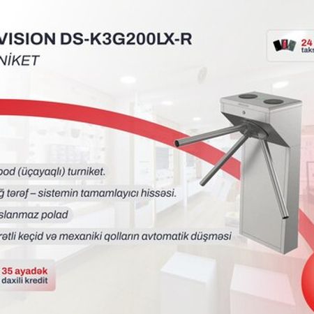 Turniket Hikvision DS-K3G200LX-R – Bakı – ucuztap.az