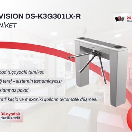 Turniket Hikvision DS-K3G301LX-R – Bakı – ucuztap.az