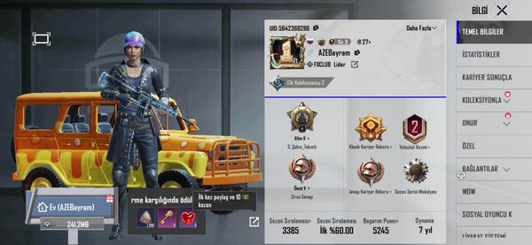 71 Levelli değerli pubg hesap – Beyləqan – ucuztap.az