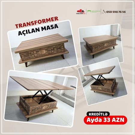 Açılan jurnal masası Transformer Kreditlə – Bakı – ucuztap.az