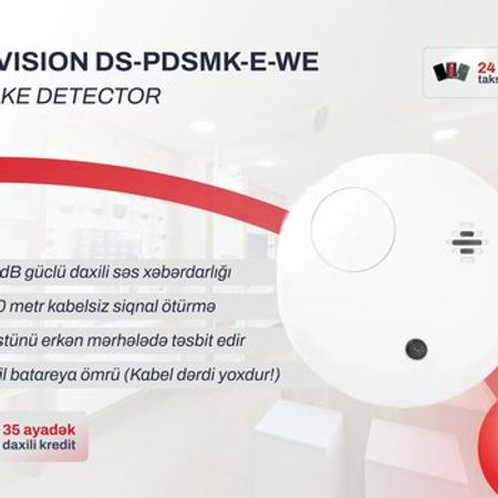 Simsiz tüstü detektoru Hikvision DS-PDSMK-E-WE AX PRO – Bakı – ucuztap.az